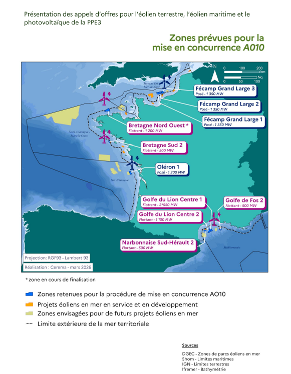 PPE3 : des opportunités de marché en éolien terrestre et maritime