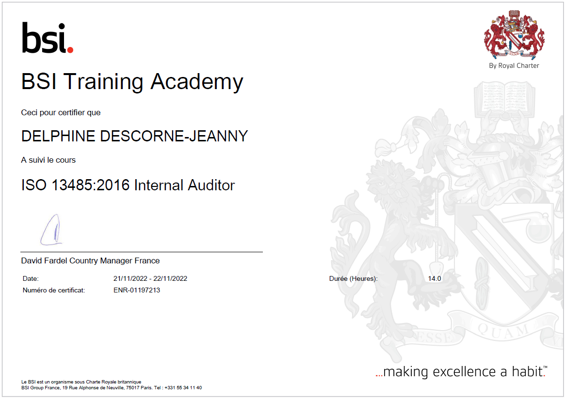 Auditeur ISO13485